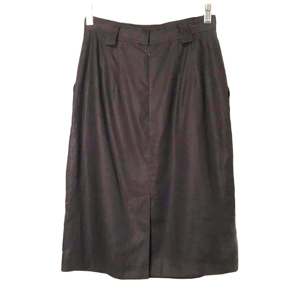 Black Linen Skirt - Picture 4 of 10